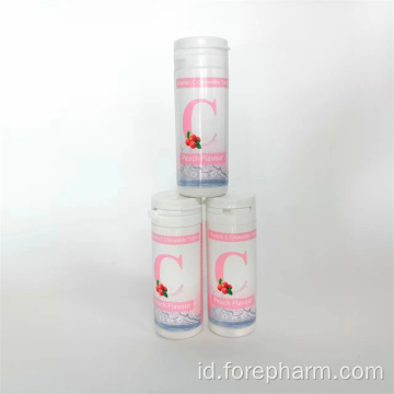 Tablet Vitamin C Kunyah Peach 500mg Makanan Kesehatan